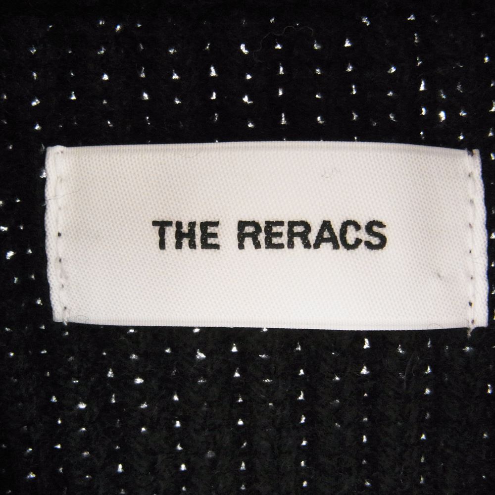 THE RERACS ザリラクス 23AW 23FW-REKN-354-J BULKY CASHMERE SILK DRIVERS KNIT ウール カシミヤ シルク混 ドライバーズニット ジップアップ カーディガン ブラック系 FREE【新古品】【未使用】【中古】