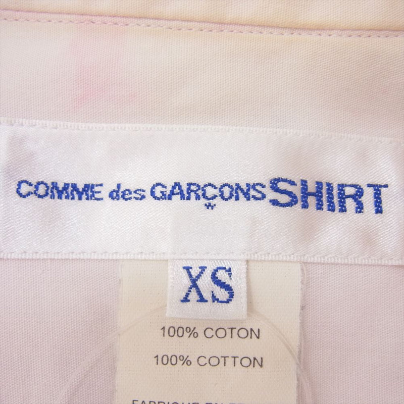 COMME des GARCONS コムデギャルソン W17010  SHIRT シャツ ムラ染めシャツ 長袖シャツ ピンク系 XS【中古】