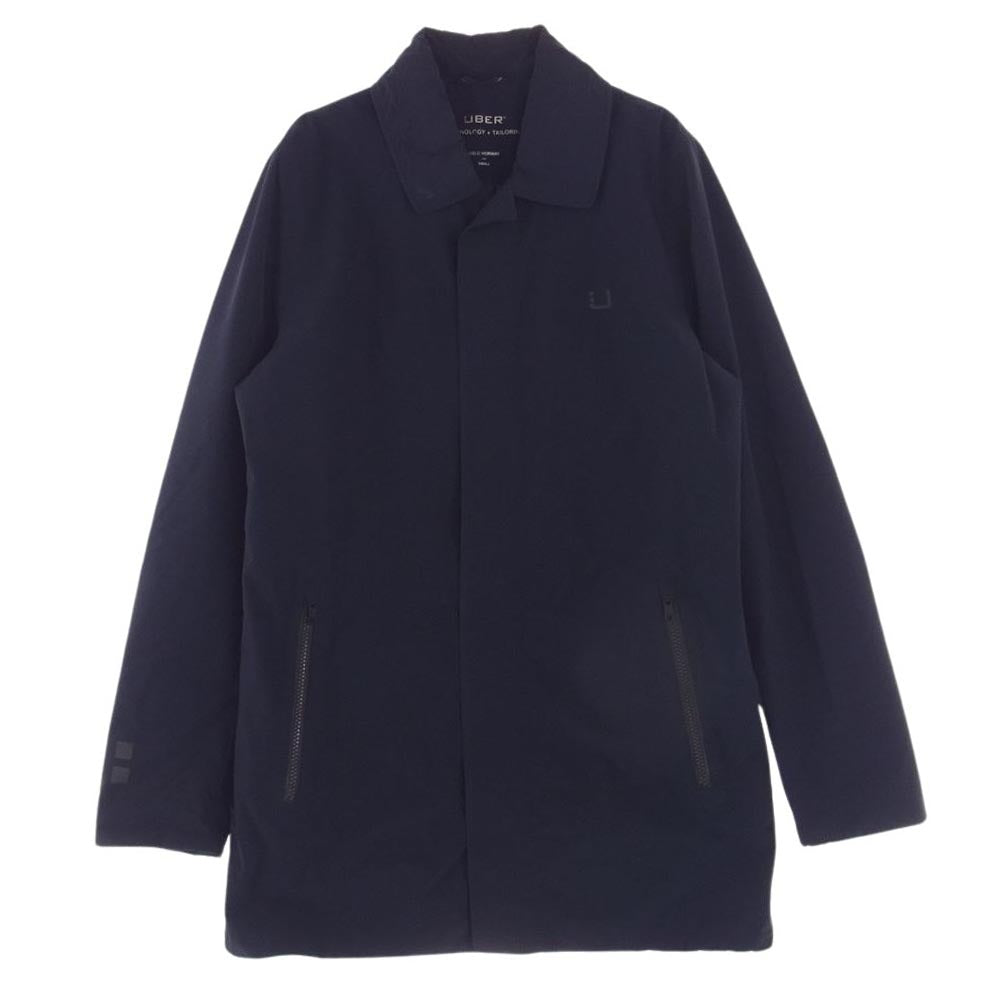 ウーバー UBR TECHNOLOGY TAILORING テクノロジー ステンカラー ショート コート ジャケット ネイビー系 S【中古 ...