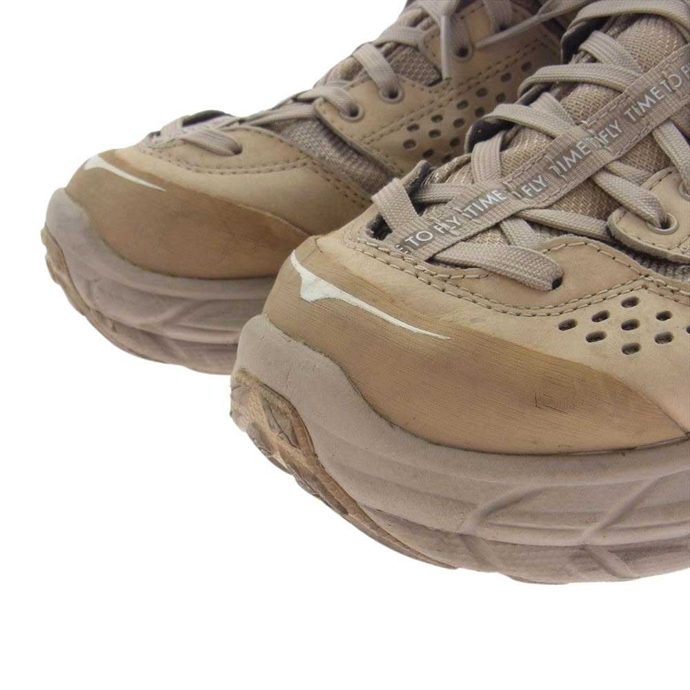 HOKA ONE ONE ホカ オネオネ Tor Ultra Low Vibram ビブラムソール ウルトラ ローカット スニーカー ライトブラウン系 ベージュ系 26cm【中古】