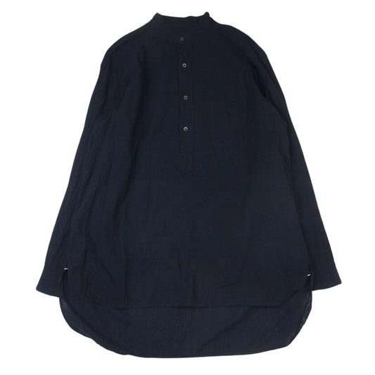 COMOLI コモリ 20SS R01-02004 ベタシャン プルオーバーシャツ バンドカラー 長袖シャツ ブラック系 3【中古】