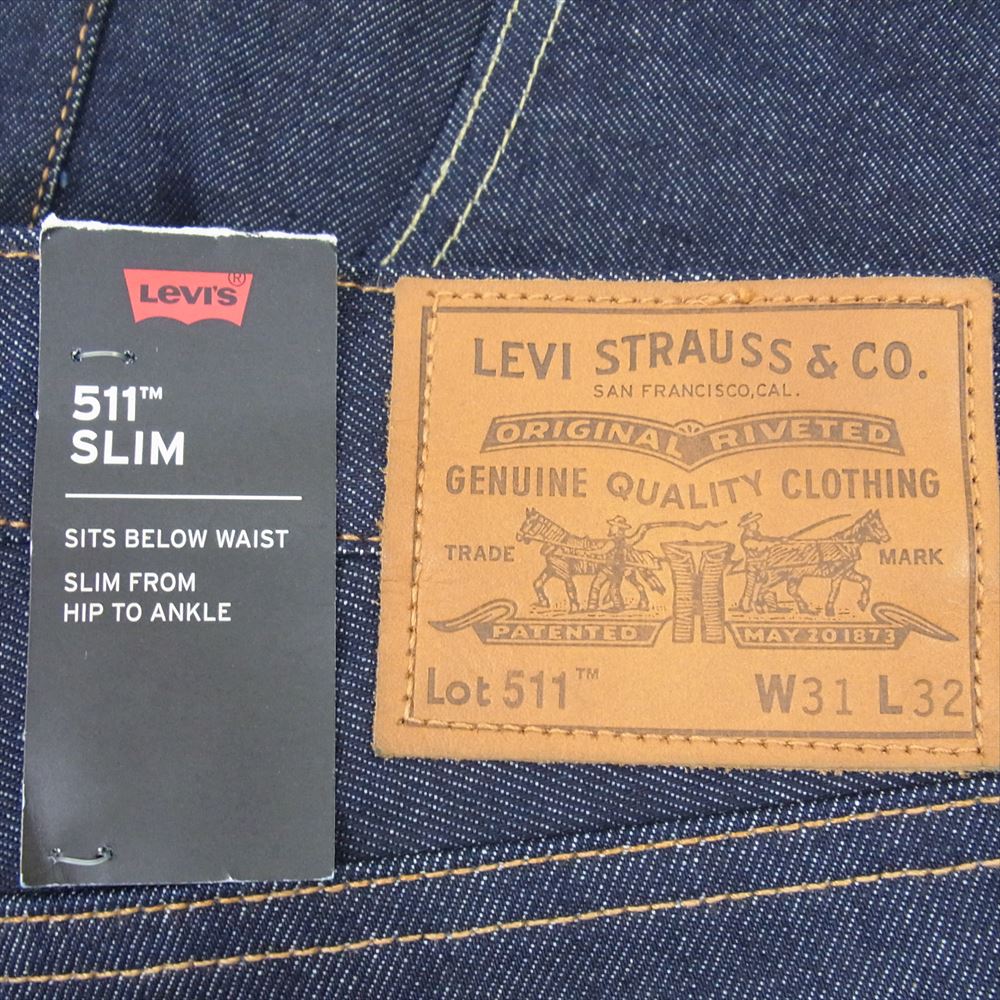 Levi's リーバイス PC9-04511-2596 米国製 511 ビッグE スリムフィットジーンズ デニムパンツ インディゴブルー系 31【新古品】【未使用】【中古】
