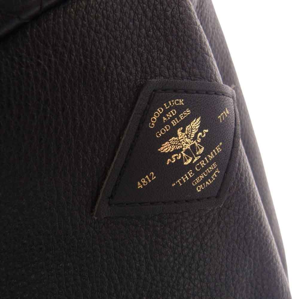 CRIMIE クライミー C1G5-JK05 STADIUM JACKET スタジアムジャケット レザー ブラック系 L【中古】
