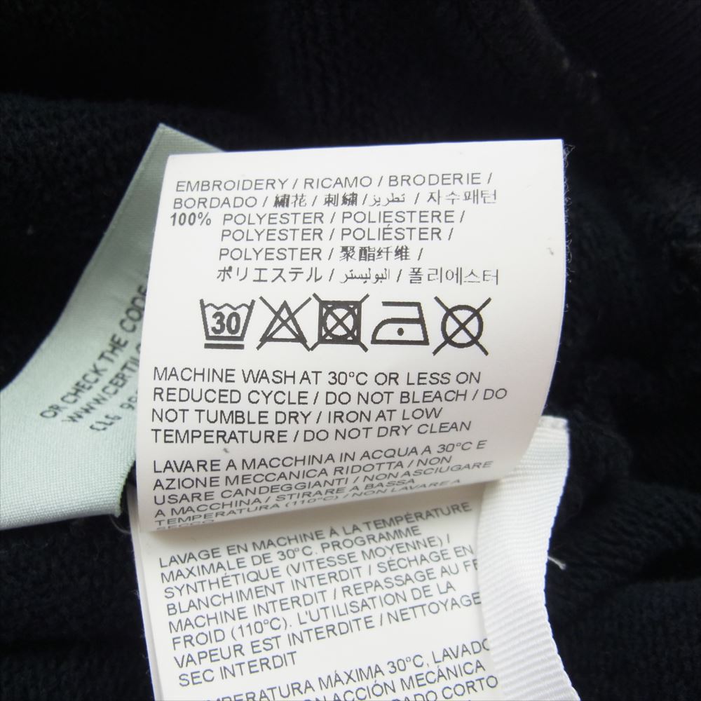 OFF-WHITE オフホワイト 20AW OMBB037F20FLE009 Free Spirit Wizard Hoodie フリースピリット バックプリント 刺繍 スウェット プルオーバー パーカー ブラック系 L【中古】