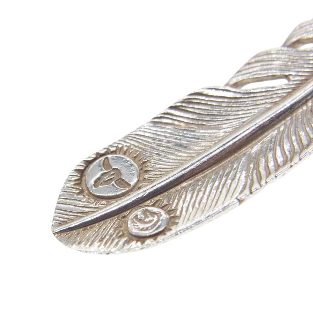 TADY&KING タディアンドキング K18 爪SV フェザー GPローズ Lサイズ ペンダントトップ シルバー系【中古】