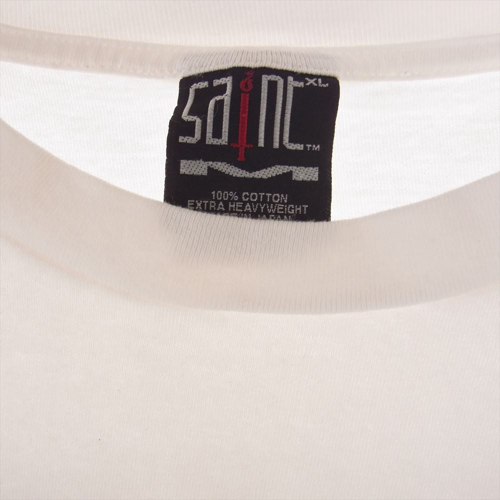 SAINT MICHAEL セントマイケル  21AW  SM-A21-0000-008 T-SHIRT_SHEEP HEAVEN シープヘブン プリント 半袖 Tシャツ ホワイト系 XL【中古】