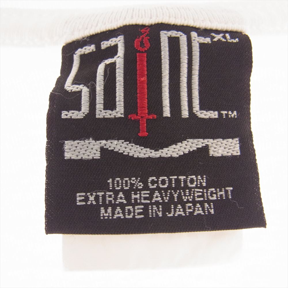 SAINT MICHAEL セントマイケル  21AW  SM-A21-0000-008 T-SHIRT_SHEEP HEAVEN シープヘブン プリント 半袖 Tシャツ ホワイト系 XL【中古】