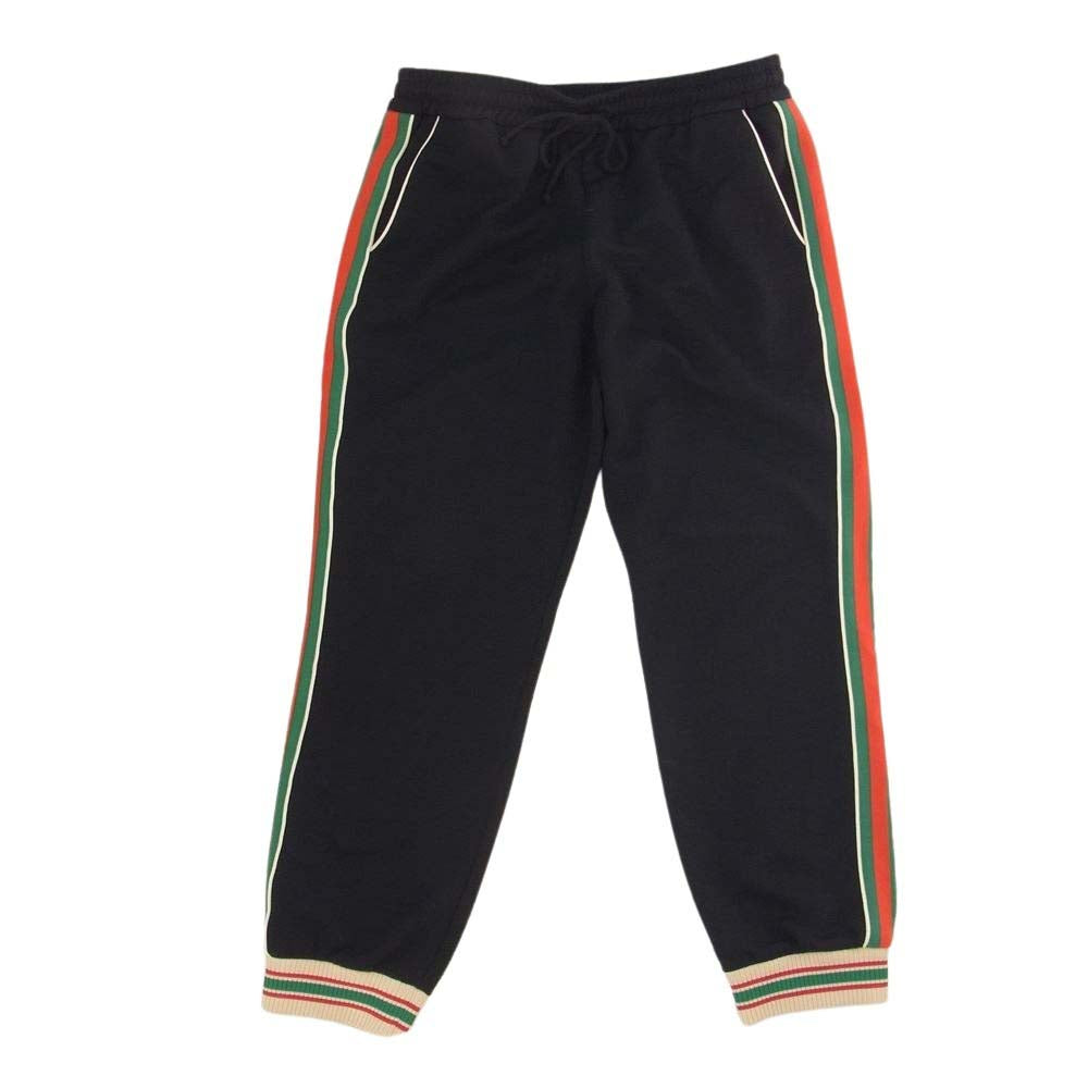 GUCCI グッチ 21AW 663569-XJDE9 GG Jacquard Jersey Jogging Trousers GGジャカード ジャージー ジョギング トラウザーパンツ シェリーライン ブラック系 XL【中古】