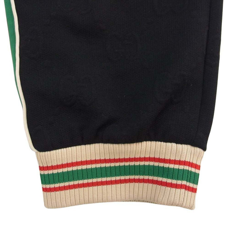 GUCCI グッチ 21AW 663569-XJDE9 GG Jacquard Jersey Jogging Trousers GGジャカード ジャージー ジョギング トラウザーパンツ シェリーライン ブラック系 XL【中古】