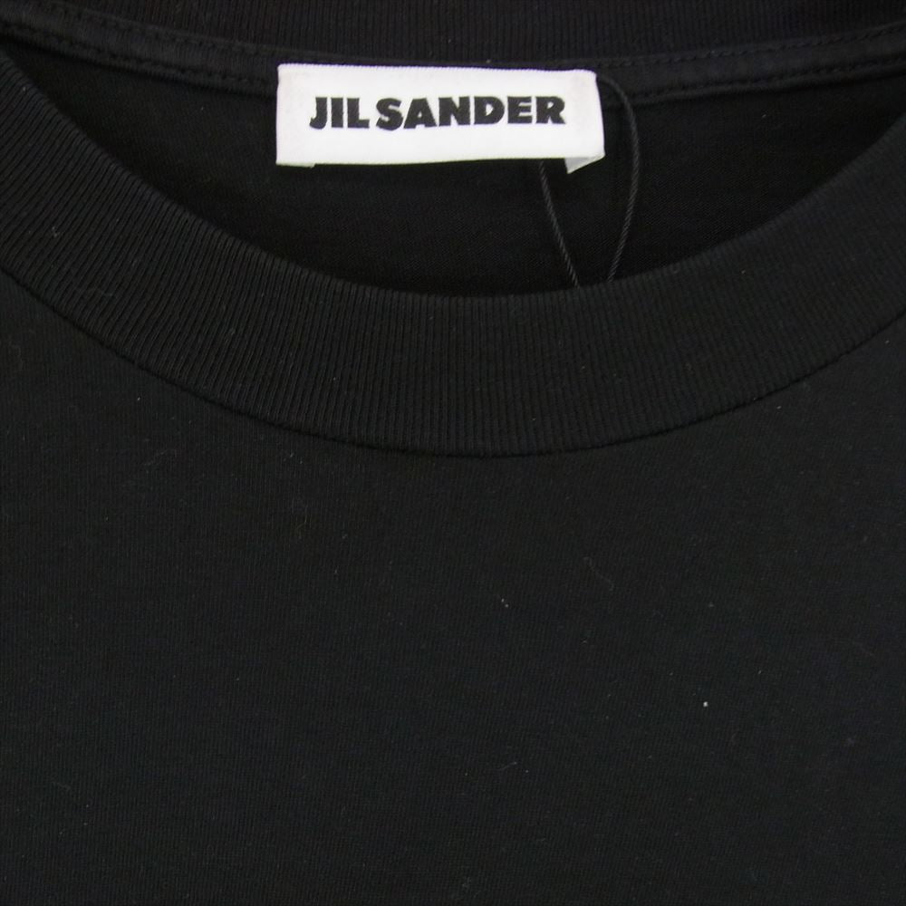 JIL SANDER ジルサンダー J21GC0004 国内正規品 天竺ボディ クルーネック 半袖 Tシャツ ブラック系 L【中古】
