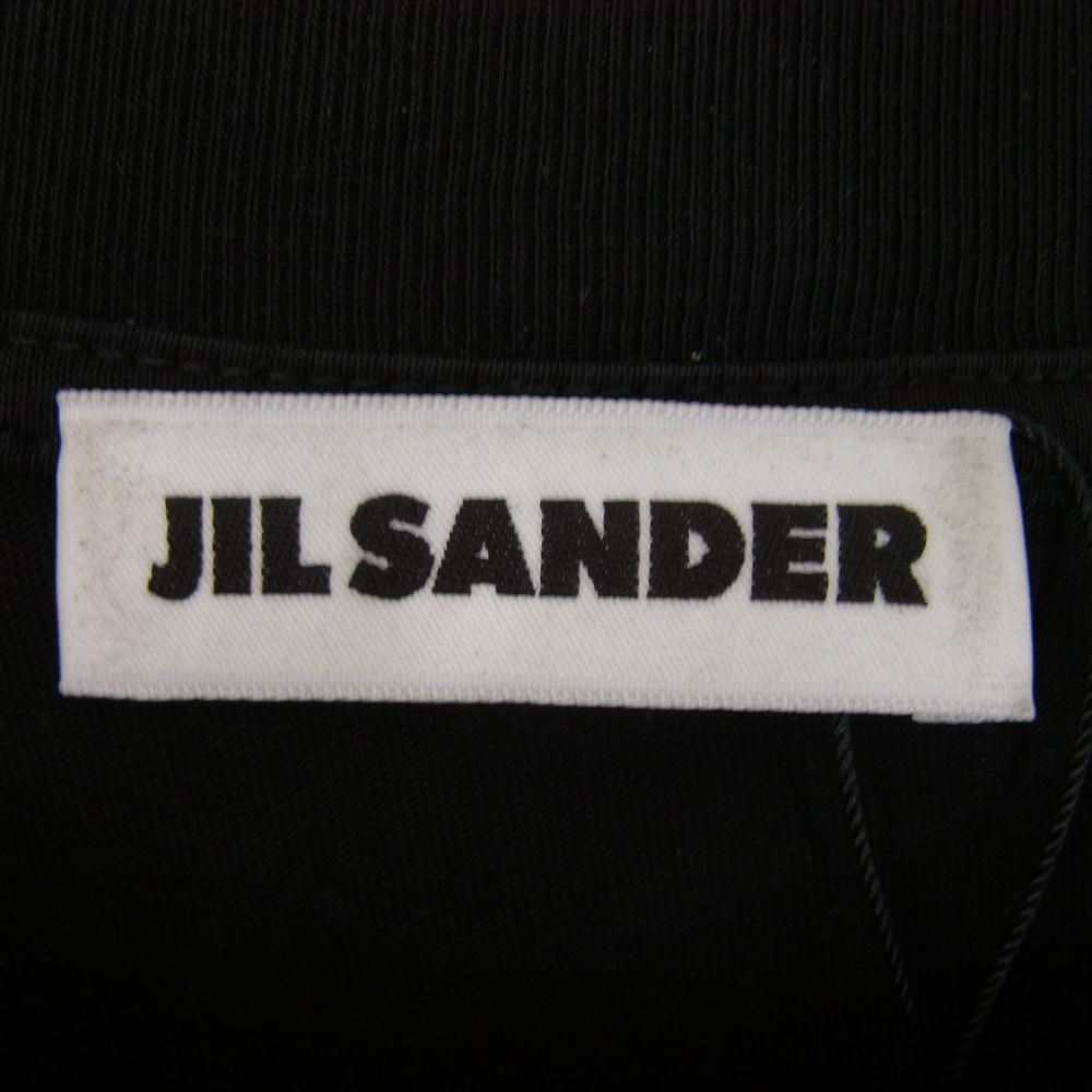 JIL SANDER ジルサンダー J21GC0004 国内正規品 天竺ボディ クルーネック 半袖 Tシャツ ブラック系 L【中古】