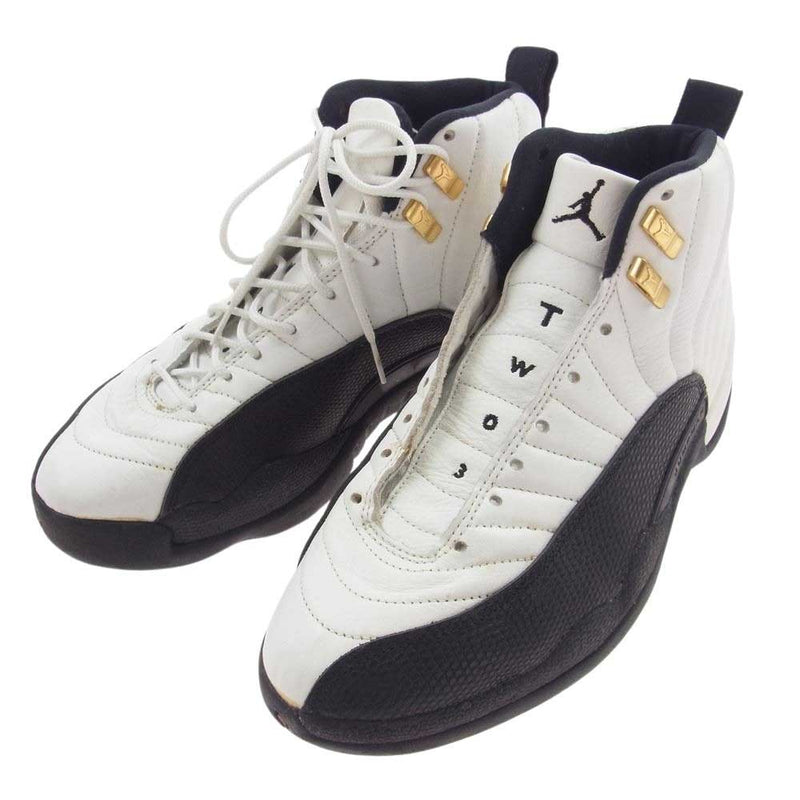 NIKE ナイキ 130690-101 【観賞用】 Air Jordan 12 AJ12 OG TAXI 1996製 エアジョーダン12 OG タクシー スニーカー ホワイト系 ブラック系 27.5cm【中古】