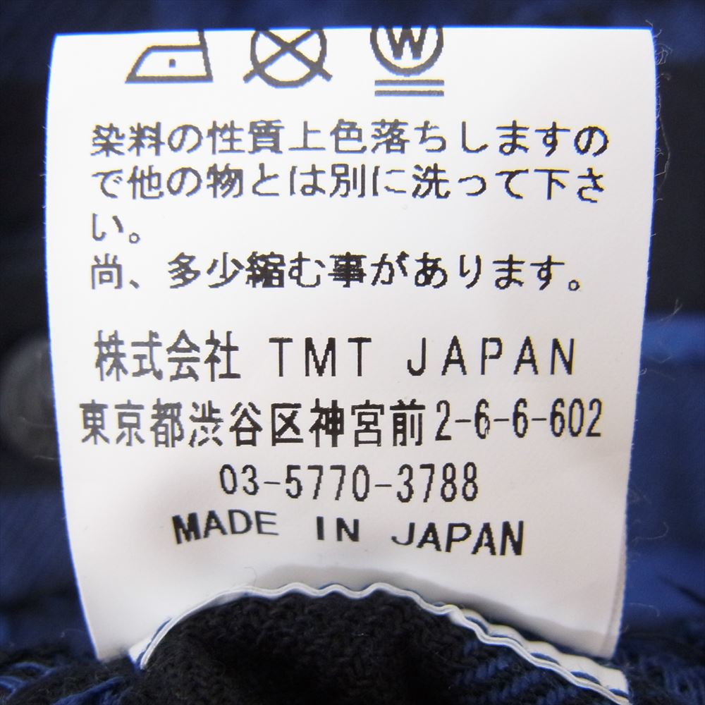 TMT ティーエムティー 21AW BUFFALO-OMBRE PLAID OVERLAPPED SHIRTS JACKET パッチワーク チェック ネルシャツ ブロックチェック 長袖 シャツ ブルー系 L【中古】