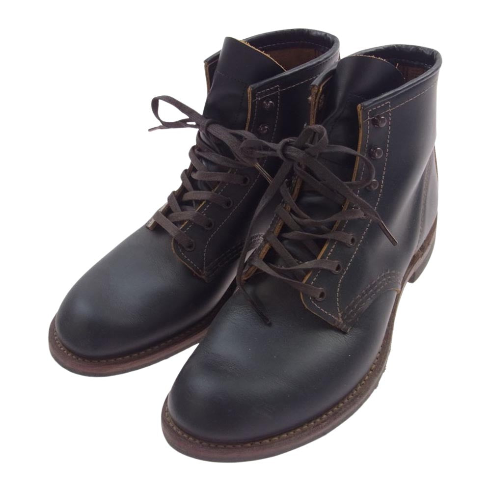 RED WING レッドウィング 9060 BECKMAN FLATBOX ベックマンフラットボックス ラウンドトゥ レースアップ ワークブーツ ブラック系 9D【中古】