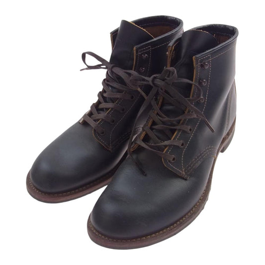 RED WING レッドウィング 9060 BECKMAN FLATBOX ベックマンフラットボックス ラウンドトゥ レースアップ ワークブーツ ブラック系 9D【中古】