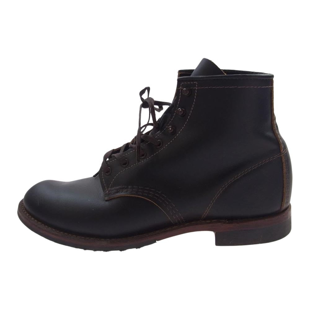 RED WING レッドウィング 9060 BECKMAN FLATBOX ベックマンフラットボックス ラウンドトゥ レースアップ ワークブーツ ブラック系 9D【中古】