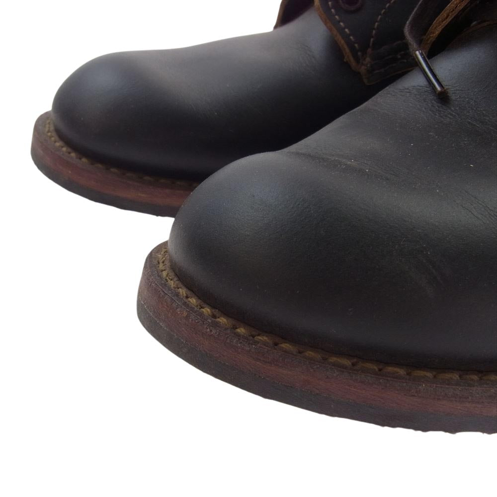RED WING レッドウィング 9060 BECKMAN FLATBOX ベックマンフラットボックス ラウンドトゥ レースアップ ワークブーツ ブラック系 9D【中古】