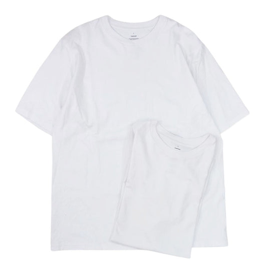 GRAPHPAPER グラフペーパー 2-Pack Crew Neck Tee 2パック クルーネック 半袖Tシャツ 2枚セット ホワイト系 3【中古】