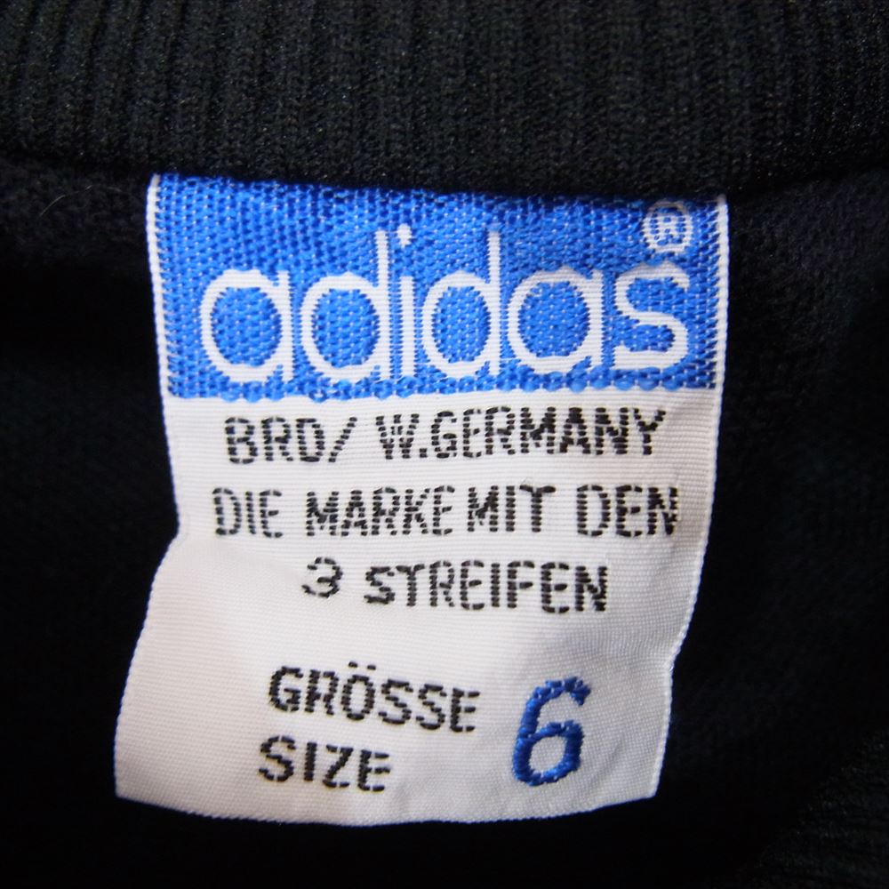 adidas アディダス ADS-3F ヴィンテージ デサント社 西ドイツ 70s 80s トラック ジャージー ジャケット ブラック系 6【中古】
