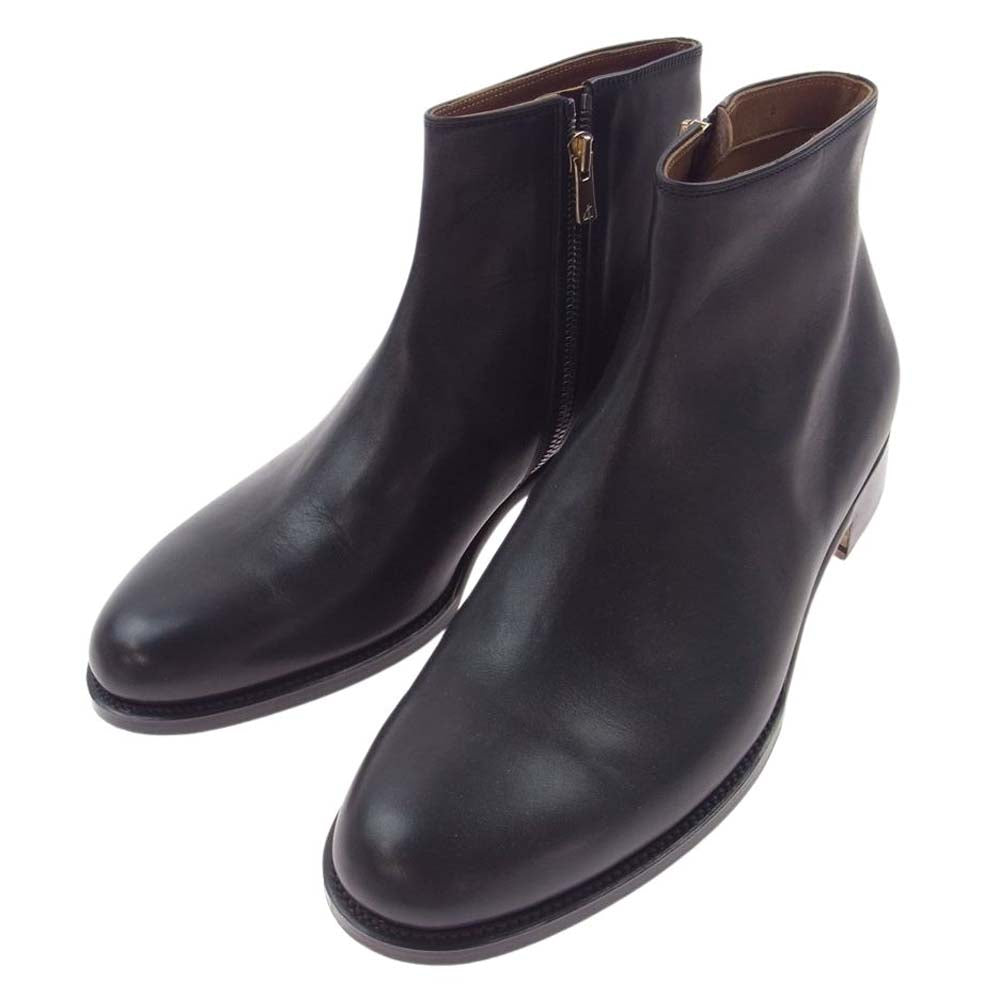 フォルメ fm-115 Molder SIDE ZIP BOOTS サイド ジップブーツ レザー カーフ ブラック系 6【中古】