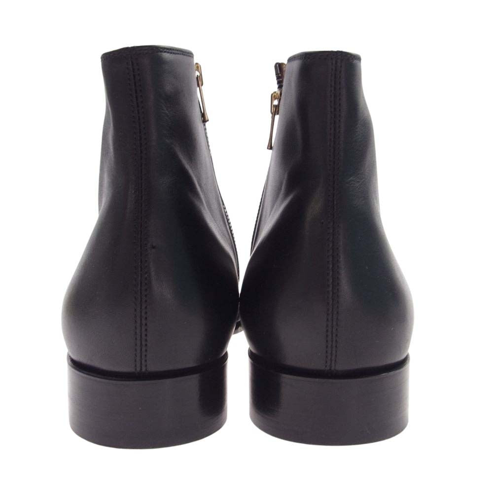 フォルメ fm-115 Molder SIDE ZIP BOOTS サイド ジップブーツ レザー カーフ ブラック系 6【中古】