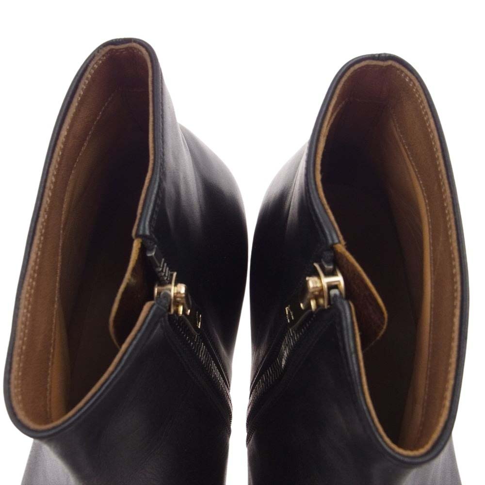 フォルメ fm-115 Molder SIDE ZIP BOOTS サイド ジップブーツ レザー カーフ ブラック系 6【中古】