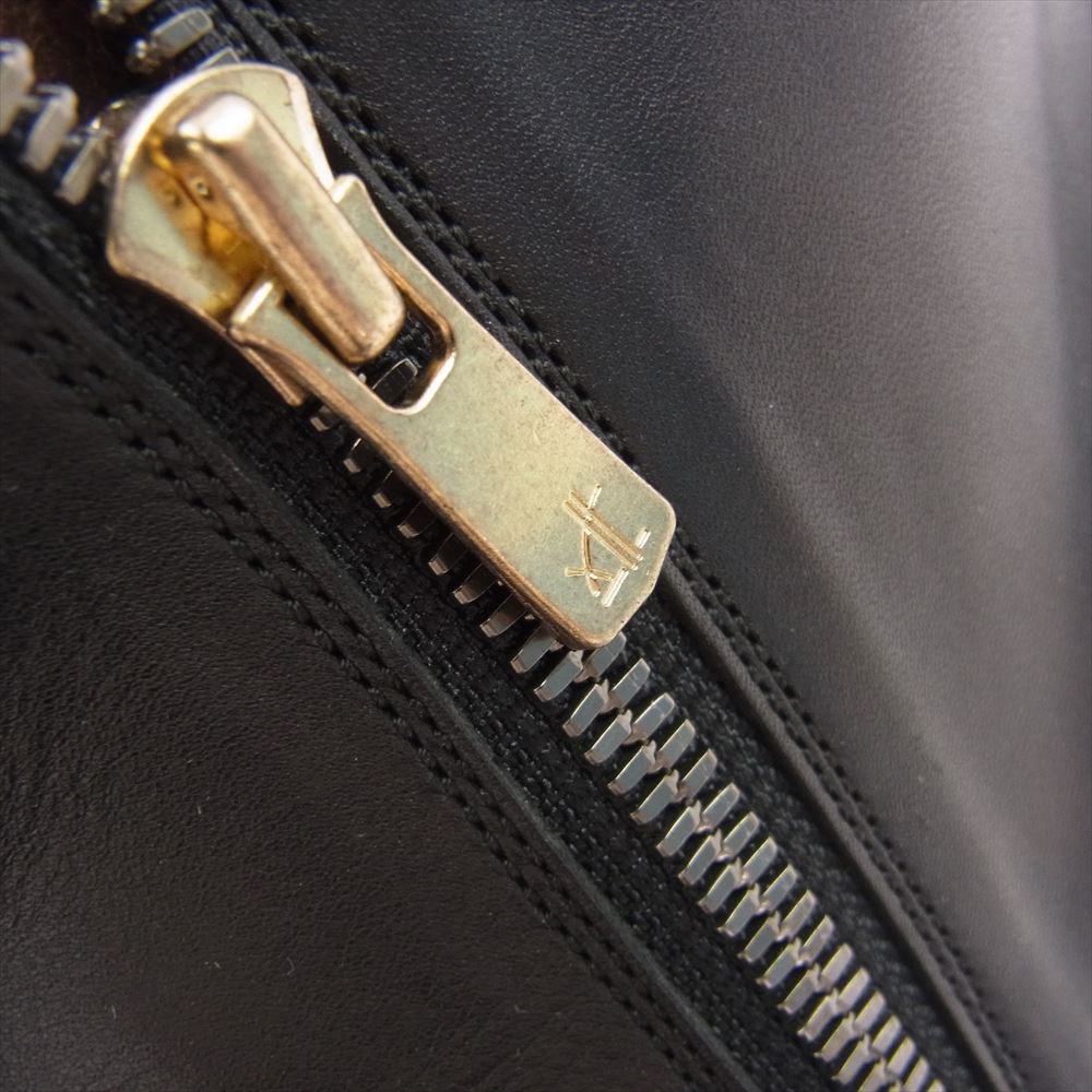 フォルメ fm-115 Molder SIDE ZIP BOOTS サイド ジップブーツ レザー カーフ ブラック系 6【中古】