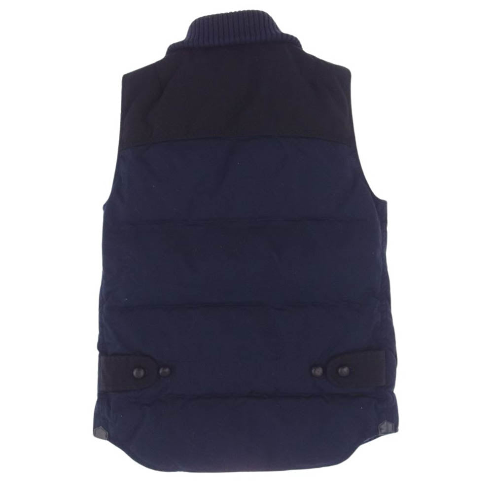 JUNYA WATANABE COMME des GARCONS MAN ジュンヤワタナベコムデギャルソンマン 13AW UL-V001 pink ピンク ダウン ベスト ウッドボタン レザーパッチ ネイビー系 M【中古】