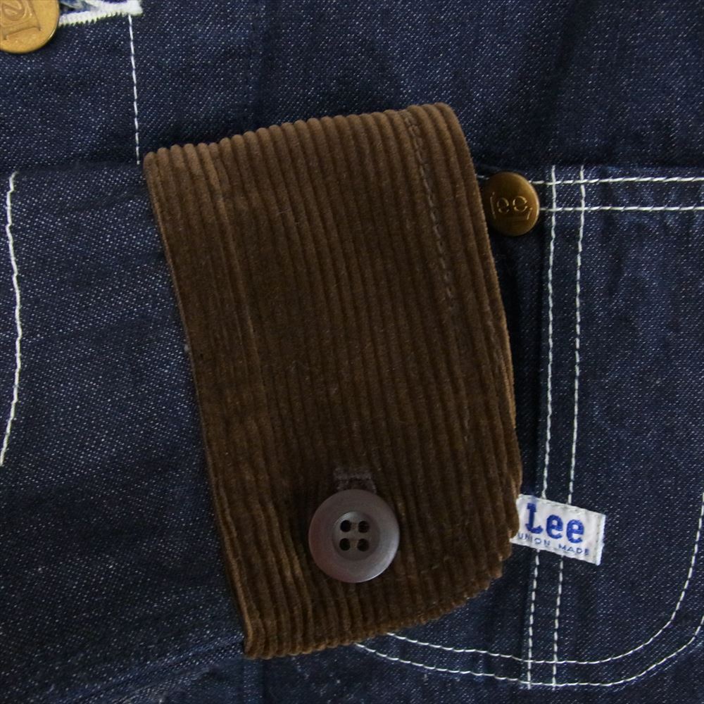 JUNYA WATANABE COMME des GARCONS MAN ジュンヤワタナベコムデギャルソンマン 18SS UJ-J007 × Lee リー 異素材切替 コーデュロイ切替 デニム シャツ インディゴブルー系 M【中古】