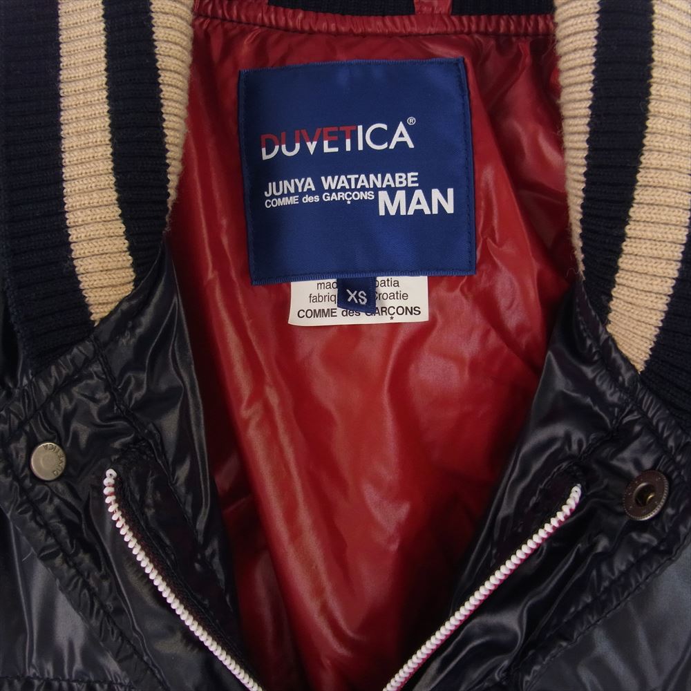 JUNYA WATANABE COMME des GARCONS MAN ジュンヤワタナベコムデギャルソンマン 13SS WK-J401 × DUVETICA デュベティカ スタジアム ダウン ジャケット ネイビー系 XS【中古】
