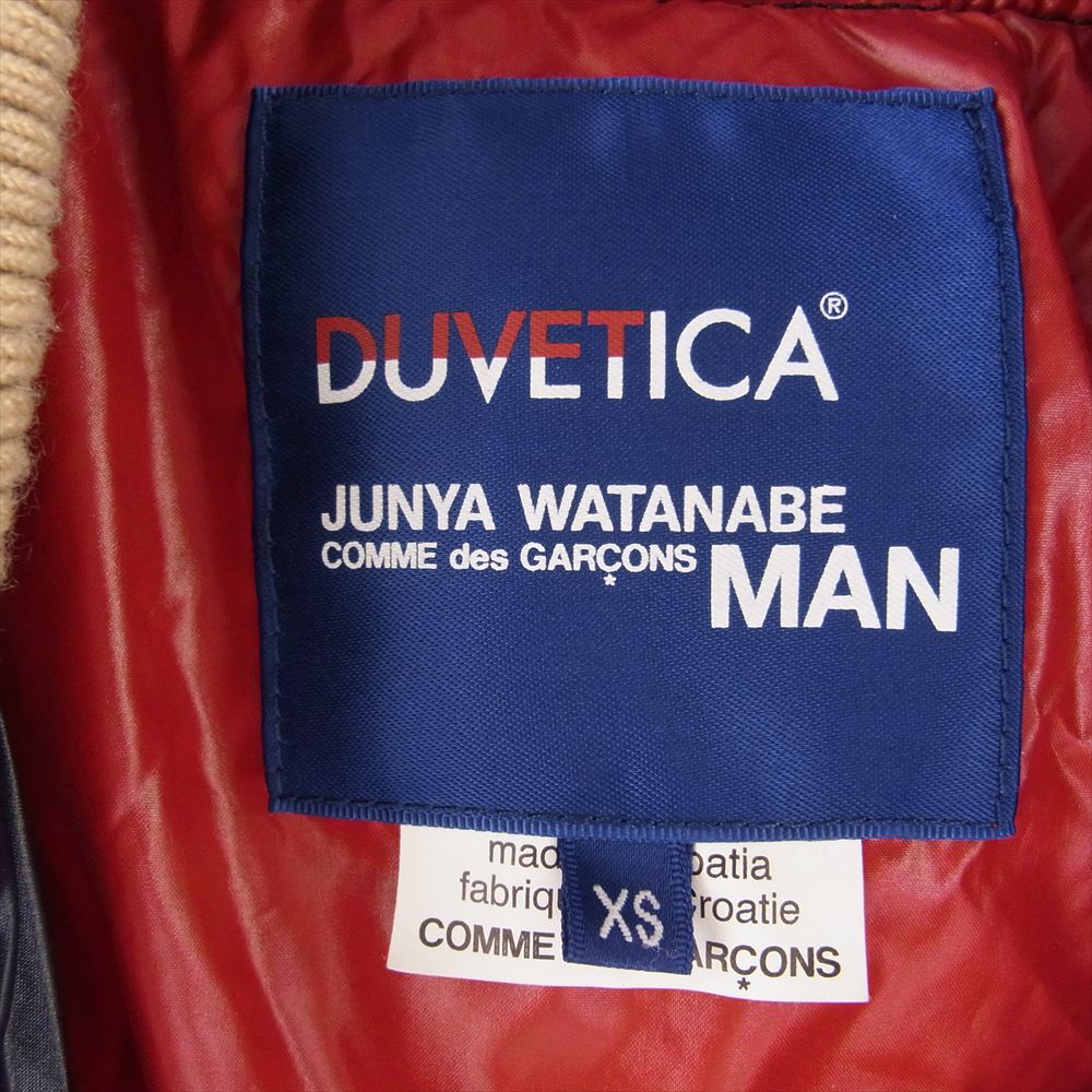 JUNYA WATANABE COMME des GARCONS MAN ジュンヤワタナベコムデギャルソンマン 13SS WK-J401 × DUVETICA デュベティカ スタジアム ダウン ジャケット ネイビー系 XS【中古】