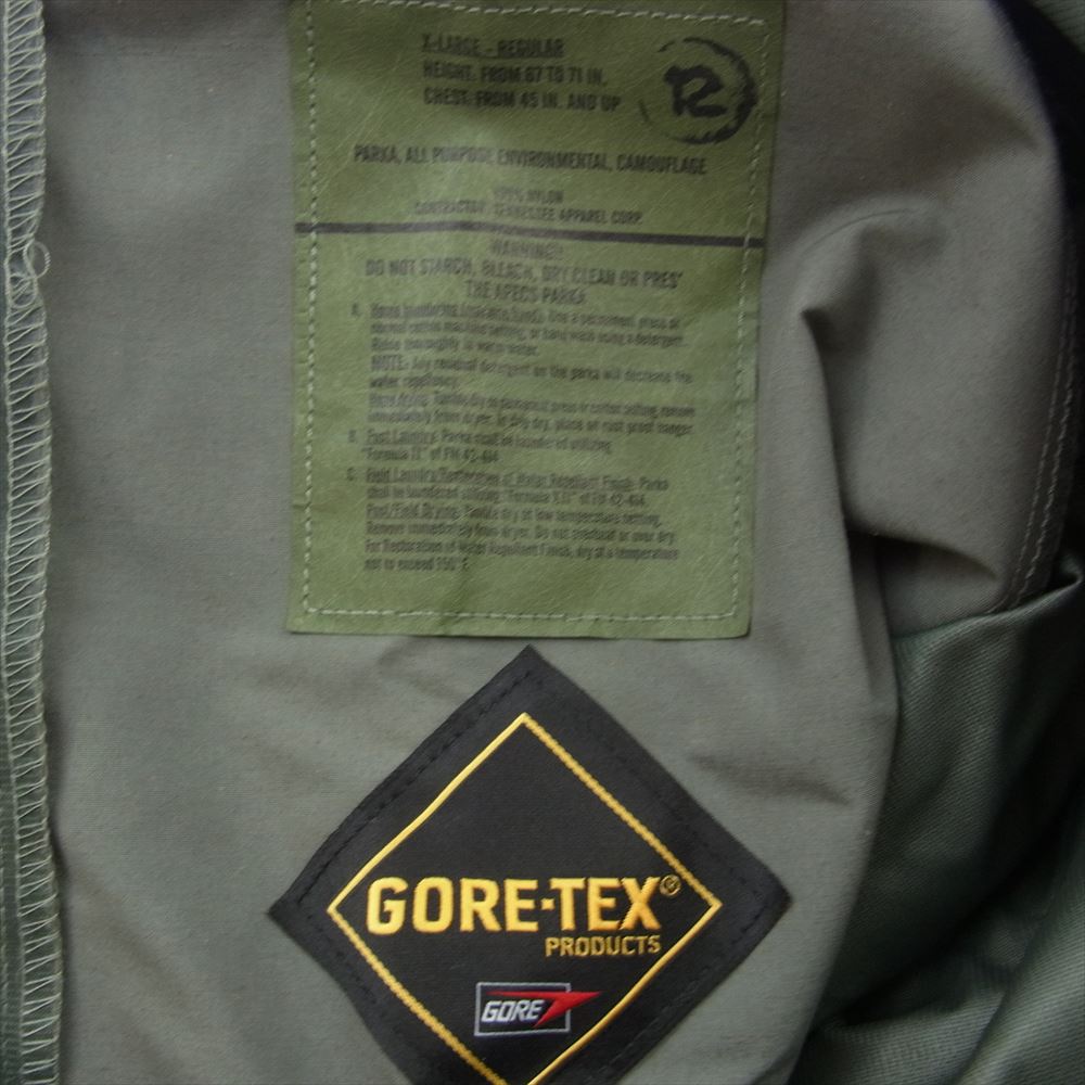 アメリカ空軍 88MDA 10-20-06 MIL-DTL-32157 GORE TEX ゴアテックス パーカー カモフラ デジカモ ジャケット XL カーキ系 X-LARGE-REGULAR【美品】【中古】