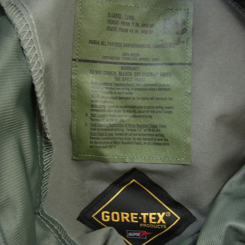 アメリカ空軍 88MDA 10-20-06 MIL-DTL-32157 GORE TEX ゴアテックス パーカー カモフラ デジカモ ミリタリー ジャケット XL カーキ系 X-LARGE-LONG【美品】【中古】