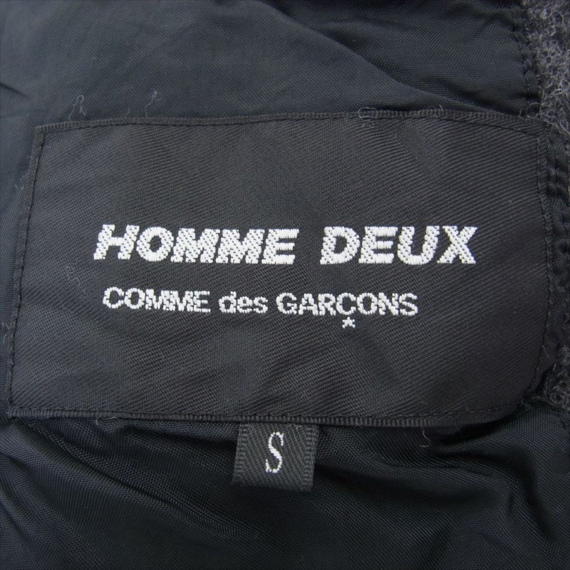 COMME des GARCONS HOMME DEUX コムデギャルソンオムドゥ 21AW DH-J040 DH-P042 縮絨 ウール テーラード ジャケット パンツ セットアップ グレー系 S ジャケット、パンツSサイズ【中古】