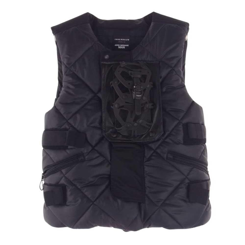 JUNYA WATANABE COMME des GARCONS ジュンヤワタナベコムデギャルソン × INNERRAM インナーラム WL-V001 エステルリップストップ VEST ベスト  ブラック系 S【美品】【中古】