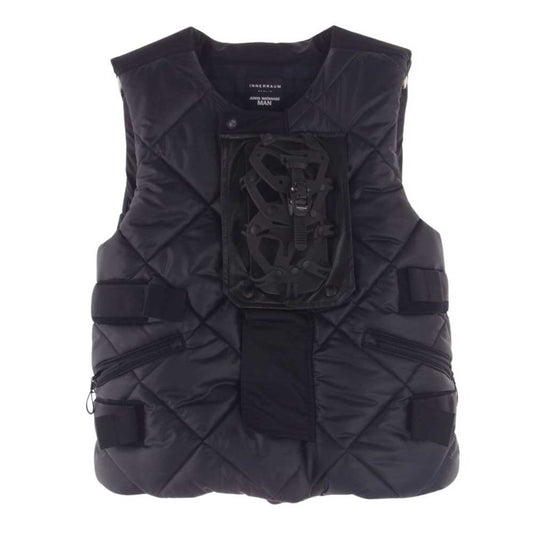 JUNYA WATANABE COMME des GARCONS ジュンヤワタナベコムデギャルソン × INNERRAM インナーラム WL-V001 エステルリップストップ VEST ベスト  ブラック系 S【美品】【中古】