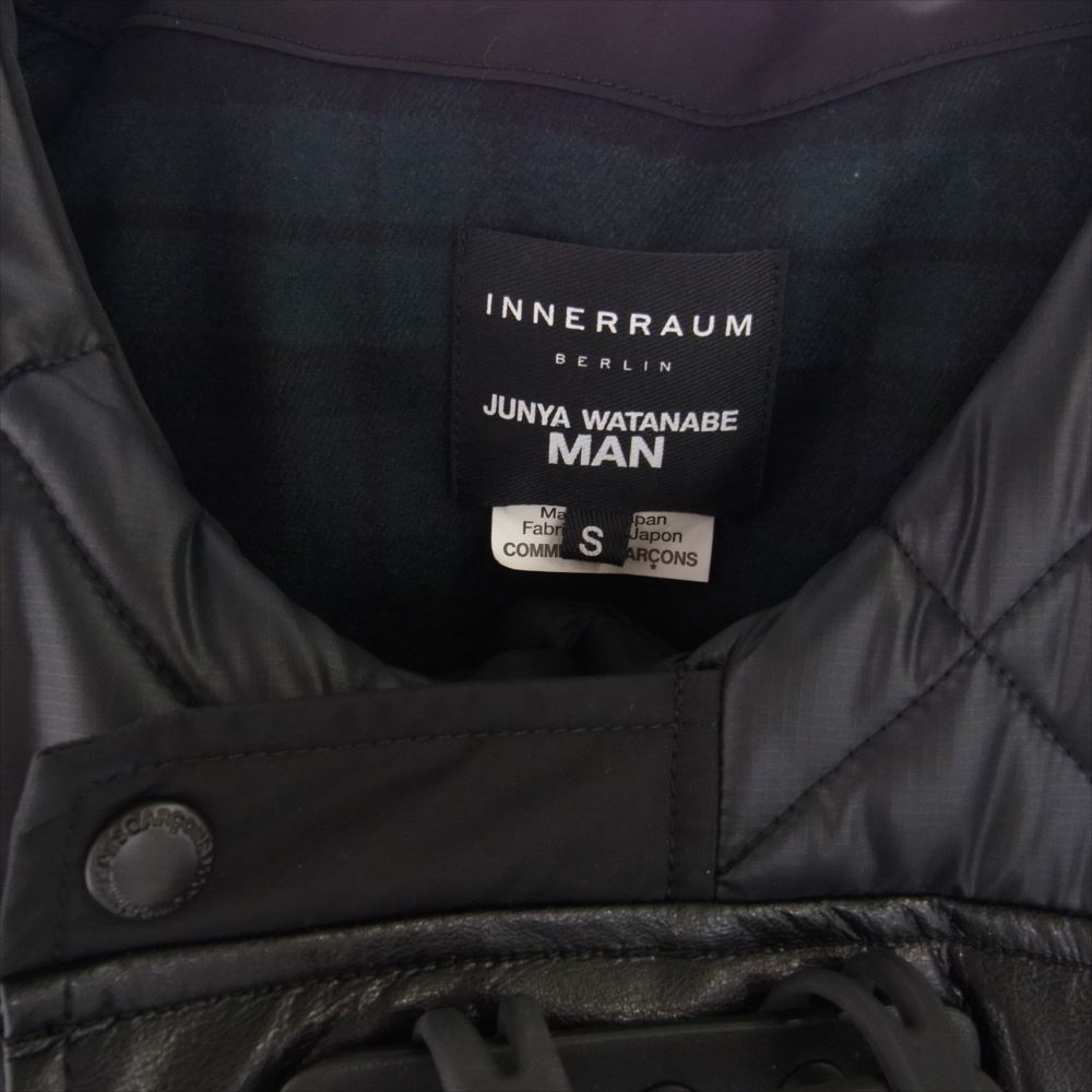 JUNYA WATANABE COMME des GARCONS ジュンヤワタナベコムデギャルソン × INNERRAM インナーラム WL-V001 エステルリップストップ VEST ベスト  ブラック系 S【美品】【中古】
