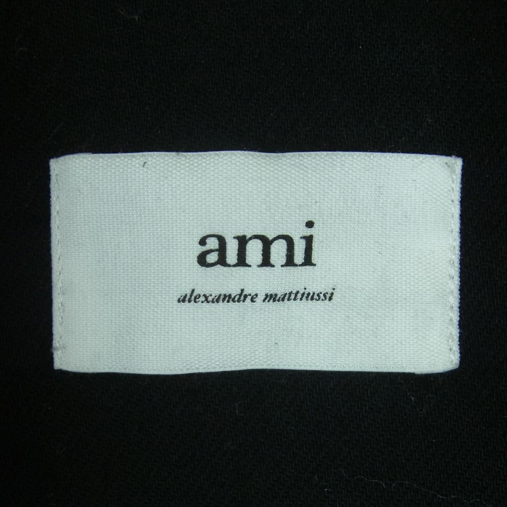 アミ パリス 22AW HSH114 660 ハートロゴ ロゴ刺繍 デニム 長袖 シャツ ブラック系 39【中古】