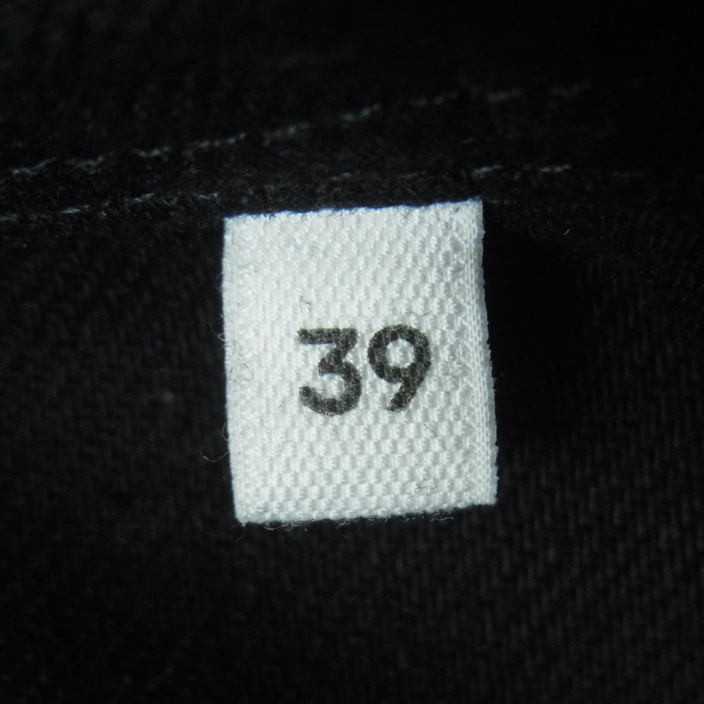 アミ パリス 22AW HSH114 660 ハートロゴ ロゴ刺繍 デニム 長袖 シャツ ブラック系 39【中古】