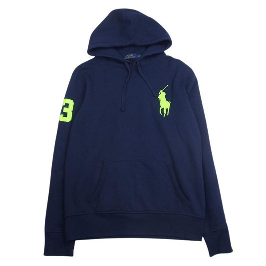 POLO RALPH LAUREN ポロ・ラルフローレン ビッグポニー刺繍 プルオーバー スウェット パーカー ネイビー系 M【中古】