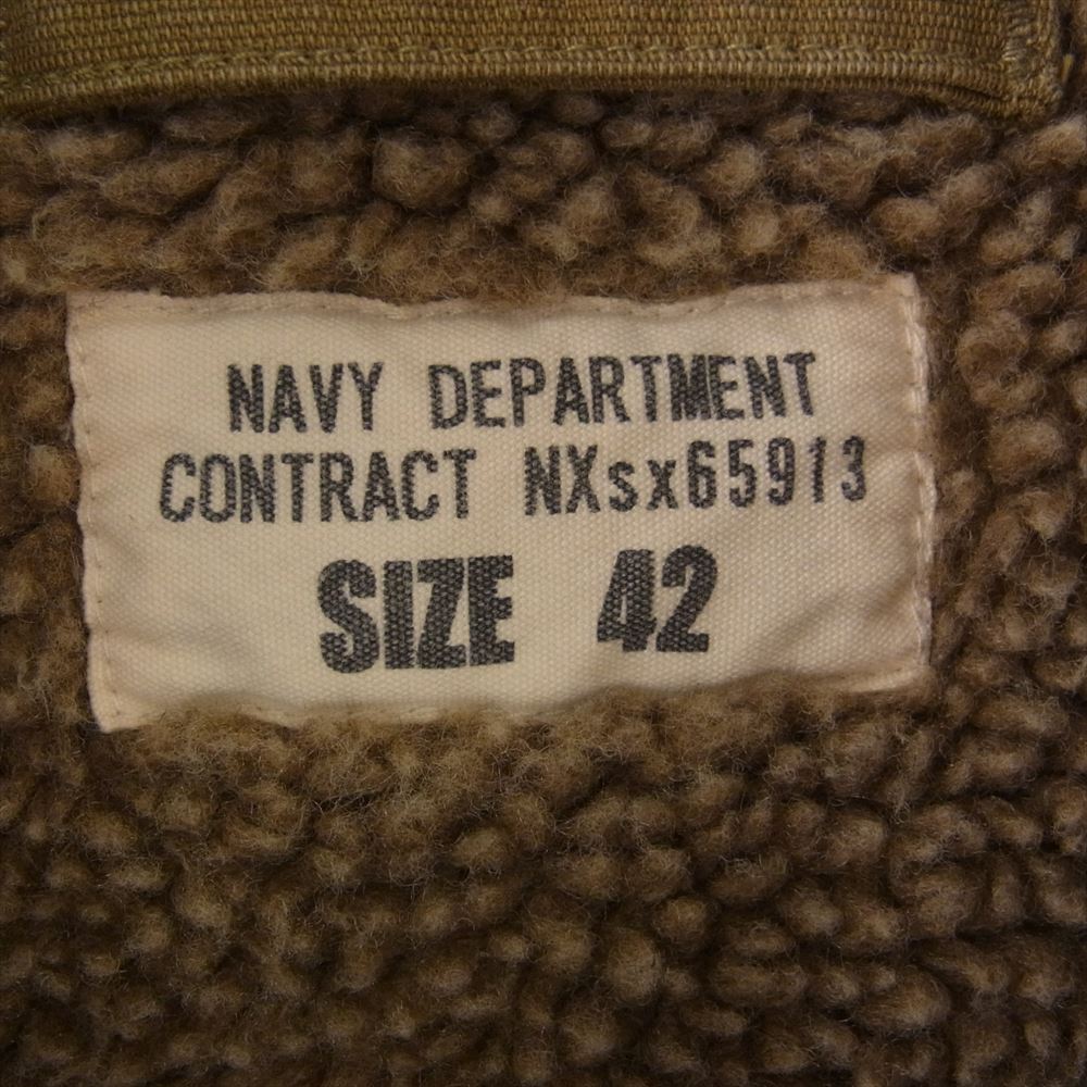ワイパー 22WP03 U.S.NAVY レプリカ N-1 デッキ ジャケット USED加工 ミリタリー ジャケット カーキ系 42【中古】