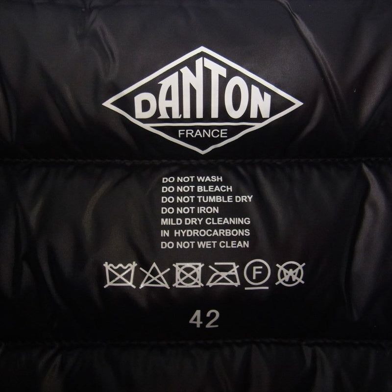 Danton ダントン JD-8753 Vネック インナー ダウン ベスト ブラック ブラック系 42【中古】