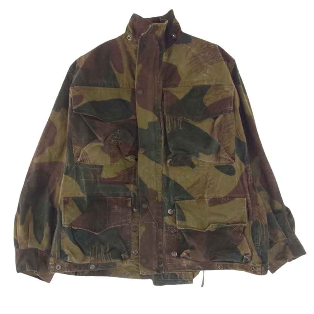 ベルギー軍　 50s ブラッシュドカモ 迷彩柄 デニソンスモック ミリタリージャケット グリーン系【中古】