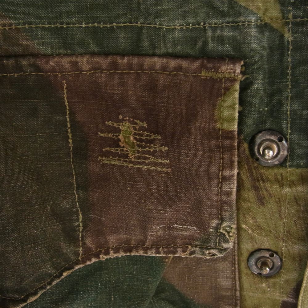 ベルギー軍　 50s ブラッシュドカモ 迷彩柄 デニソンスモック ミリタリージャケット グリーン系【中古】