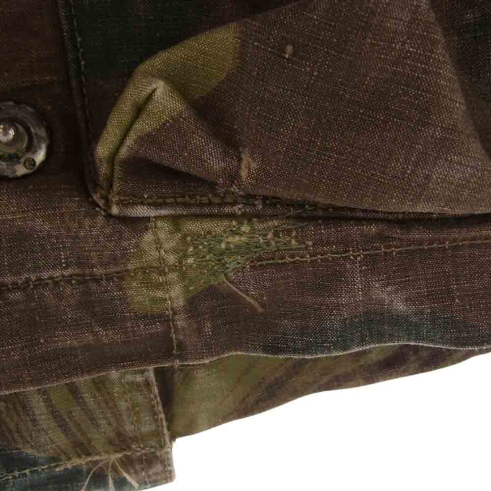 ベルギー軍　 50s ブラッシュドカモ 迷彩柄 デニソンスモック ミリタリージャケット グリーン系【中古】