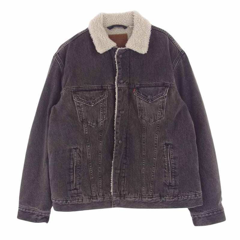 Levi's リーバイス 79129-0010 3rd TYPE ブラック デニム シェルパ トラッカー ジャケット グレー系 L【中古】