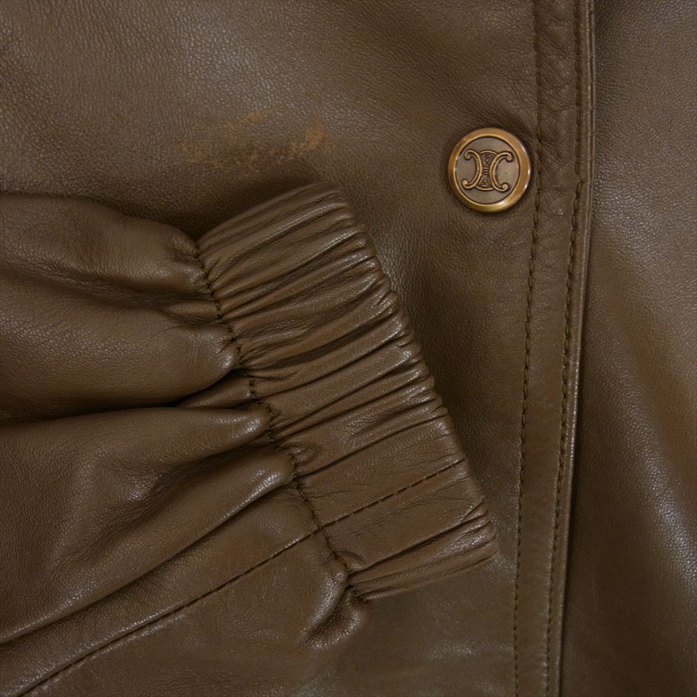 CELINE セリーヌ トリオンフボタン オールド ヴィンテージ レザー