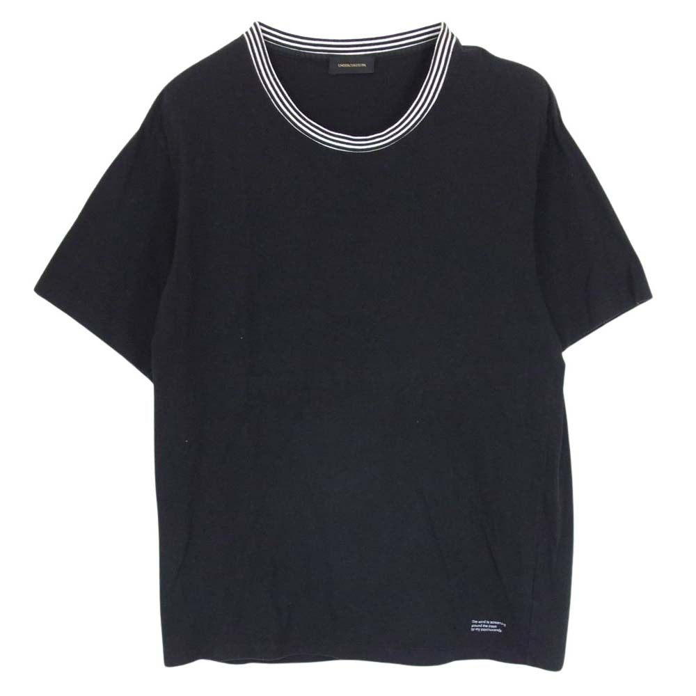UNDERCOVER アンダーカバー 14SS  M4814 GODOG期 衿リブ ボーダー 半袖 カットソー Tシャツ ブラック系 2【中古】