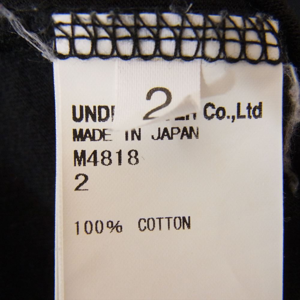UNDERCOVER アンダーカバー 14SS  M4814 GODOG期 衿リブ ボーダー 半袖 カットソー Tシャツ ブラック系 2【中古】