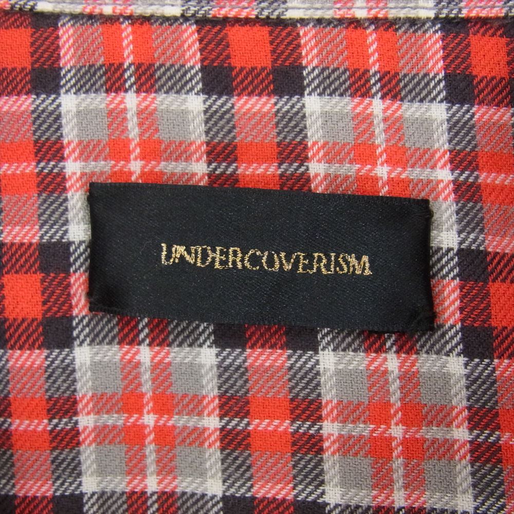 UNDERCOVER アンダーカバー 14SS M4404-2 UNDERCOVERISM アンダーカバーイズム GODOG期 ジザメリ 半袖 チェック シャツ レッド系 2【中古】